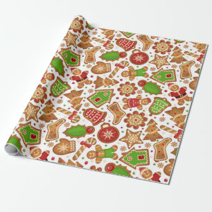 Christmas Gingerbread Wrapping Paper