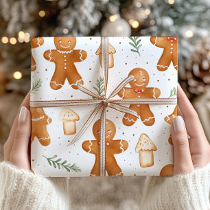 Christmas Gingerbread Wrapping Paper - Holiday