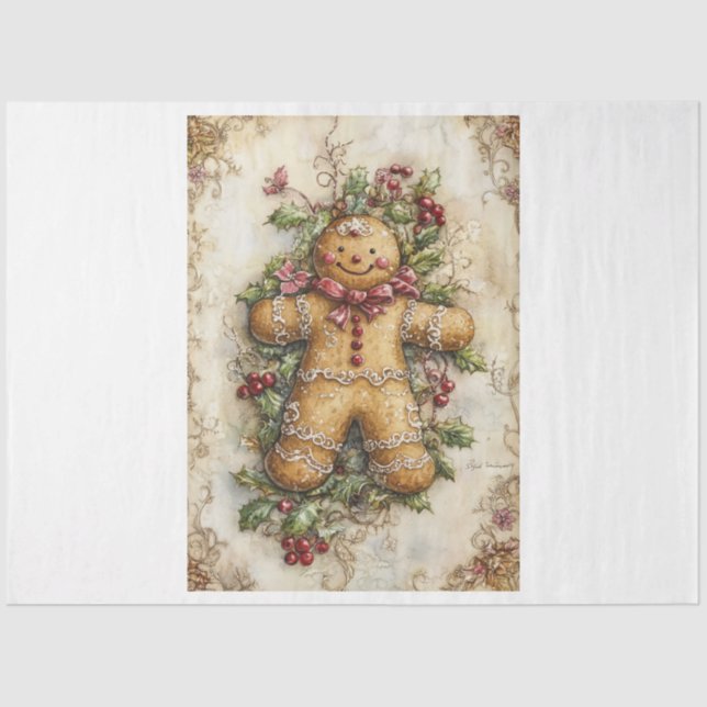 Christmas Gingerman Tissue Paper (Front)