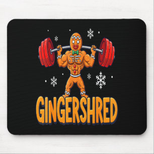 Christmas Gingershred Gym Bodybuilding Funny Ginge Mouse Mat