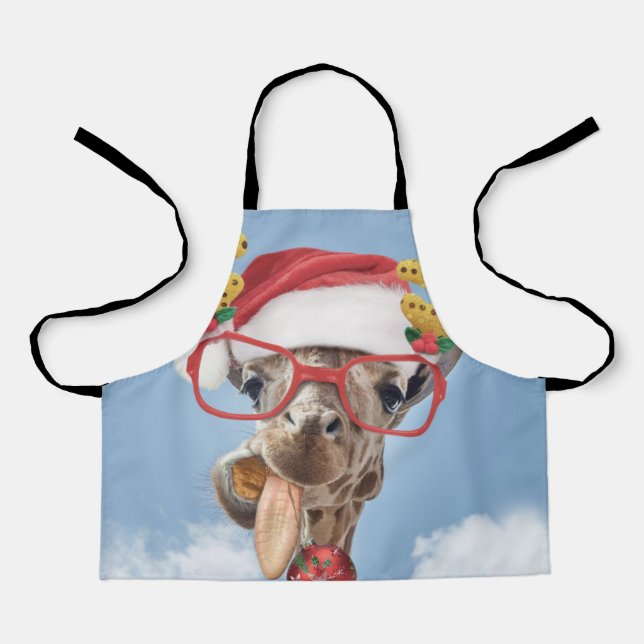 Christmas giraffe apron (Front)