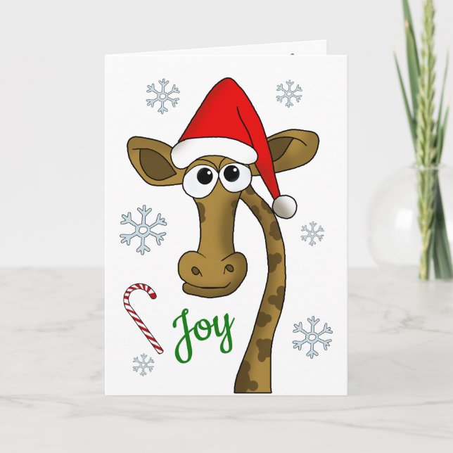 Christmas giraffe card (Front)