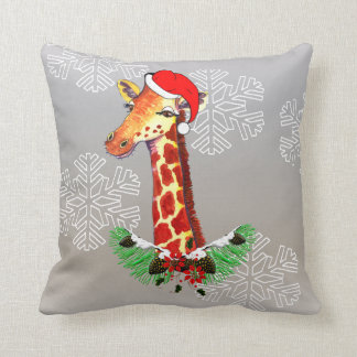 Christmas Giraffe Cushion