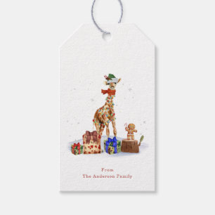 Christmas Giraffe Gift Tags