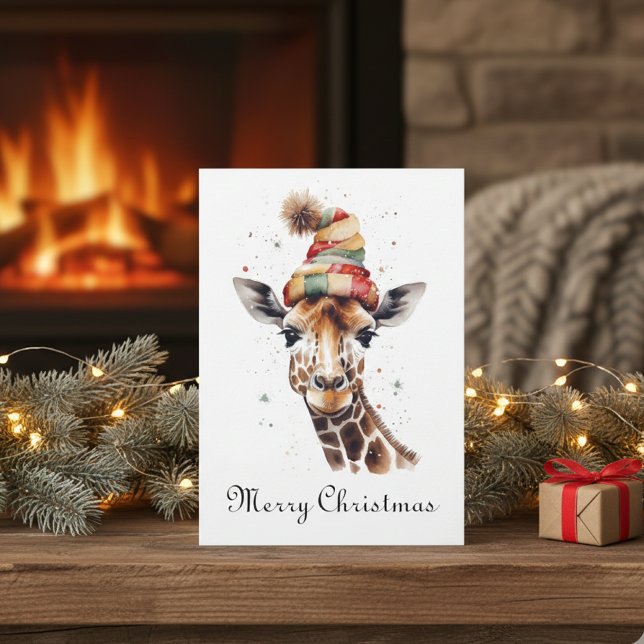 Christmas Giraffe Holiday Card (Creator Uploaded)