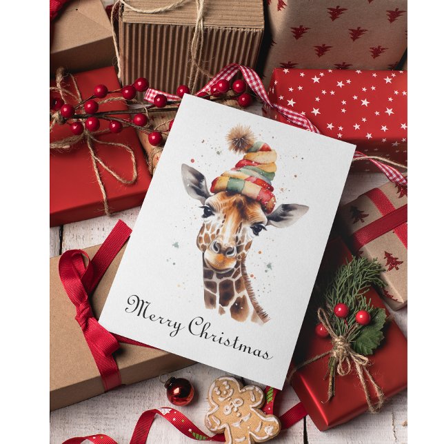 Christmas Giraffe Holiday Card (Creator Uploaded)