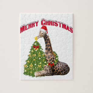 Christmas Giraffe Jigsaw Puzzle