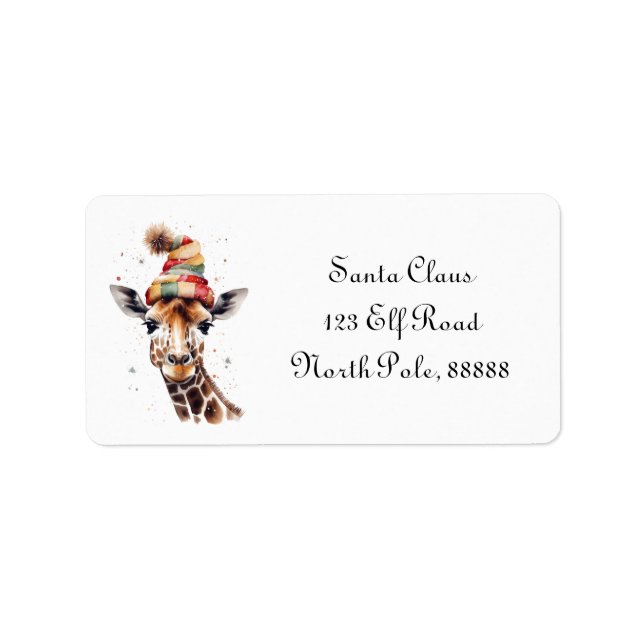 Christmas Giraffe Label (Front)