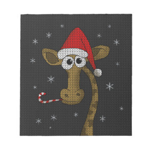 Christmas Giraffe Notepad
