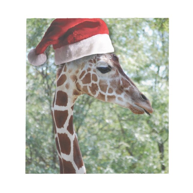 Christmas Giraffe Notepad (Front)