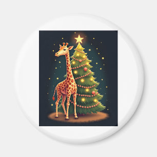 Christmas Giraffe Official Tree Topper Funny Tall  Magnet