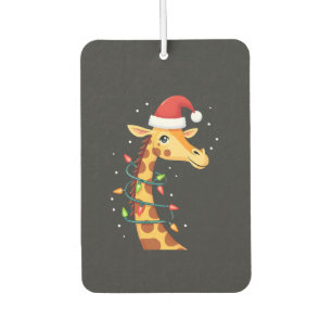 Christmas Giraffe Santa Hat Lights Giraffe Men Wom Car Air Freshener