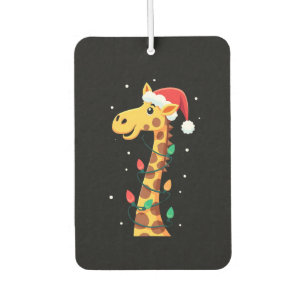 Christmas Giraffe Santa Hat Lights Giraffe Men Wom Car Air Freshener