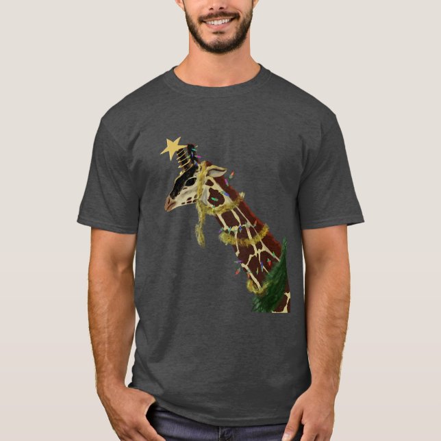 Christmas giraffe  T-Shirt (Front)
