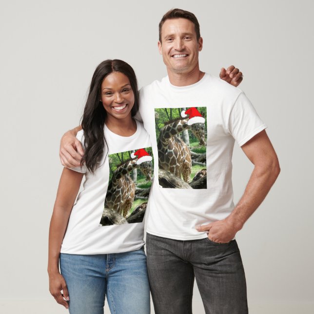 Christmas Giraffe T-Shirt (Unisex)