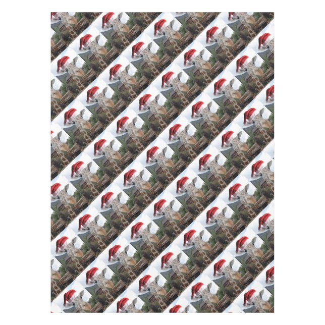 Christmas Giraffe Tablecloth (Front)
