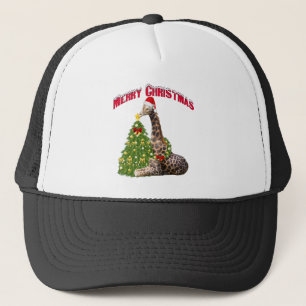 Christmas Giraffe Trucker Hat