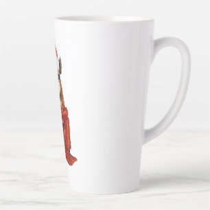 Christmas Giraffe Watercolor Winter Latte Mug