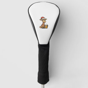 Christmas Giraffe With Beer _ Xmas Funny Party Golf Head Cover