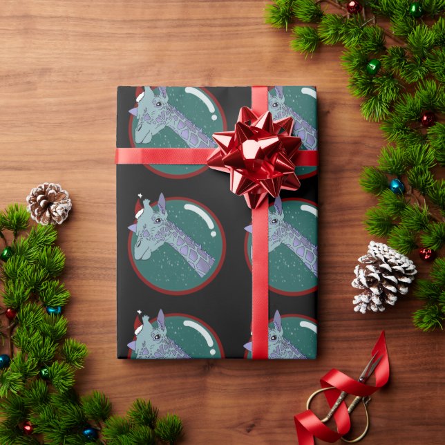 Christmas Giraffe Wrapping Paper (Holiday Gift)