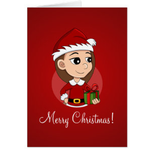 Christmas girl cartoon