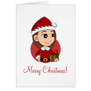 Christmas girl cartoon