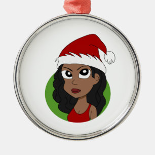 Christmas girl cartoon metal tree decoration