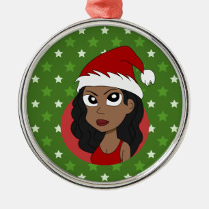 Christmas girl cartoon metal tree decoration