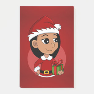 Christmas girl cartoon notes