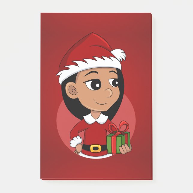 Christmas girl cartoon notes (Front)