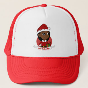 Christmas girl cartoon trucker hat
