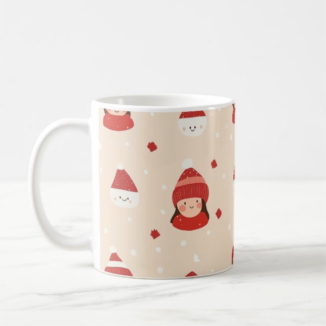 Christmas girl coffee mug (Left)