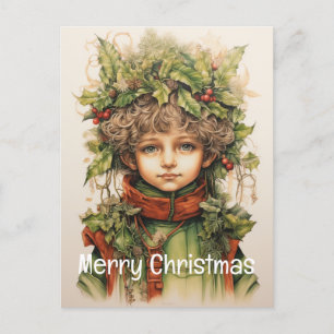 Christmas Girl Custom 8 of 25 Holiday Postcard