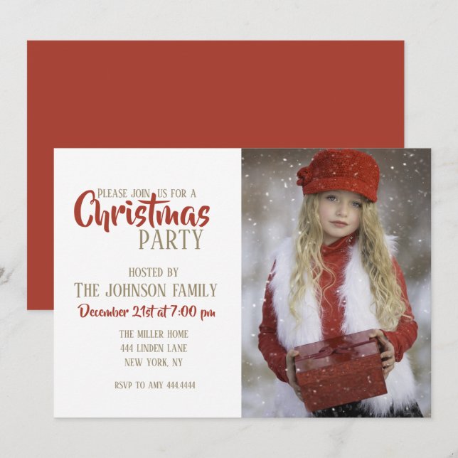 Christmas Girl          Invitation (Front/Back)