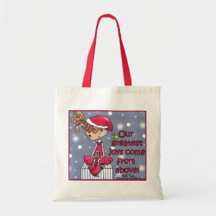 Christmas Girl-Joy From Above Tote Bag