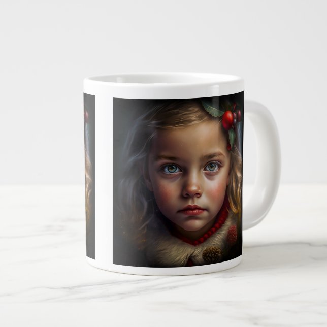 Christmas Girl Jumbo Mug  (Front Right)
