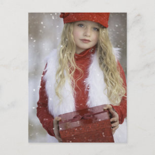 Christmas Girl Postcard