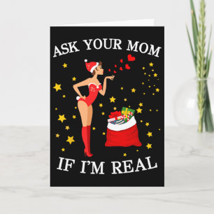 Christmas Girl Santa's Helper Funny Outfits For Me Card