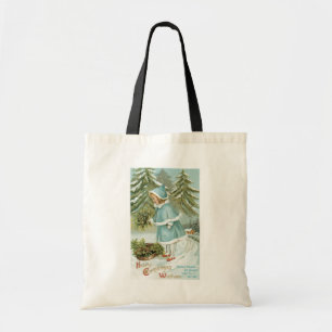 Christmas, Girl Tote Bag