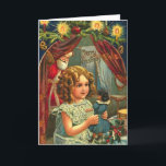 Christmas Girl With Doll Holiday Card<br><div class="desc">Vintage Antique Victorian Christmas Cards.  Some are original,  some are altered art.  Please feel free to add your own text.  There are a few Dutch,  German and French cards as well.</div>