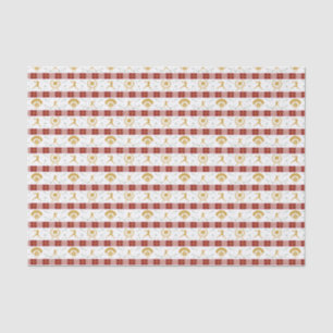 Christmas Girls Softball Player - Red Green Tissue Paper