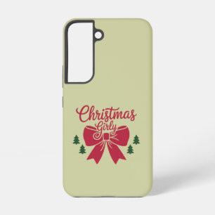 Christmas Girly Tree Bow Aesthetic Gift For Her Samsung Galaxy Case