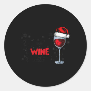 Christmas Gl With Santa Hat Xmas T Shirt Classic Round Sticker