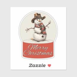 Christmas Glass Ball Snowman Merry Christmas