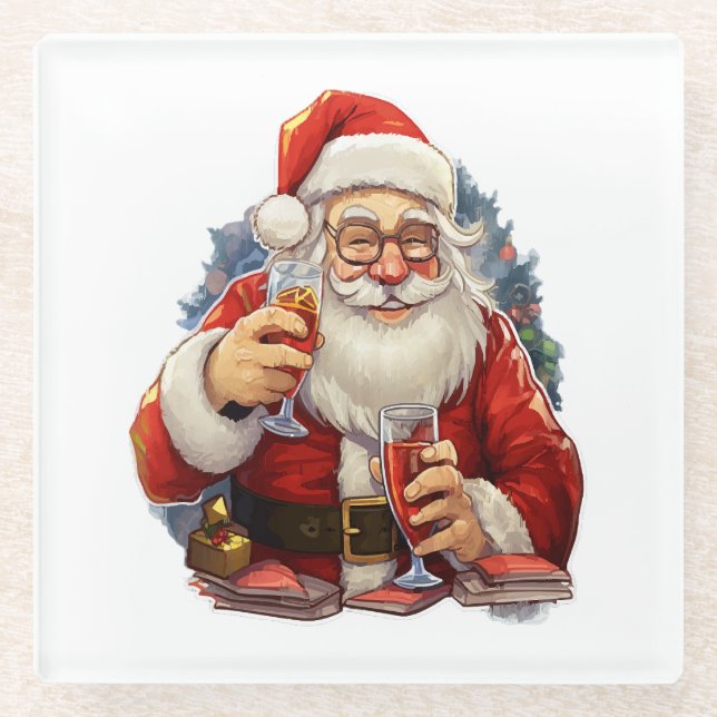 Christmas Glass Coaster (Front)