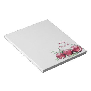 Christmas Glitter Ornaments Oil Painting Notepad