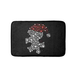 christmas glitter snow warm gift for men woman aut bath mat