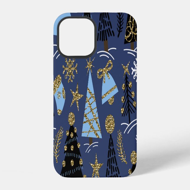 Christmas Glitter: Vintage Pattern iPhone Case (Back)