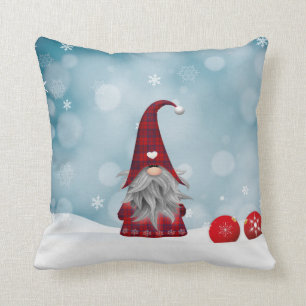 Christmas Gnome And Balls Cushion