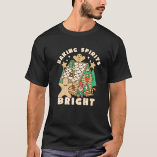 Christmas Gnome Baking Spirits Bright Gingerbread  T-Shirt